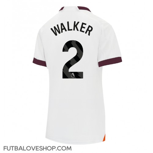 Dres Manchester City Kyle Walker #2 Preč pre Ženy 2023-24 Krátky Rukáv